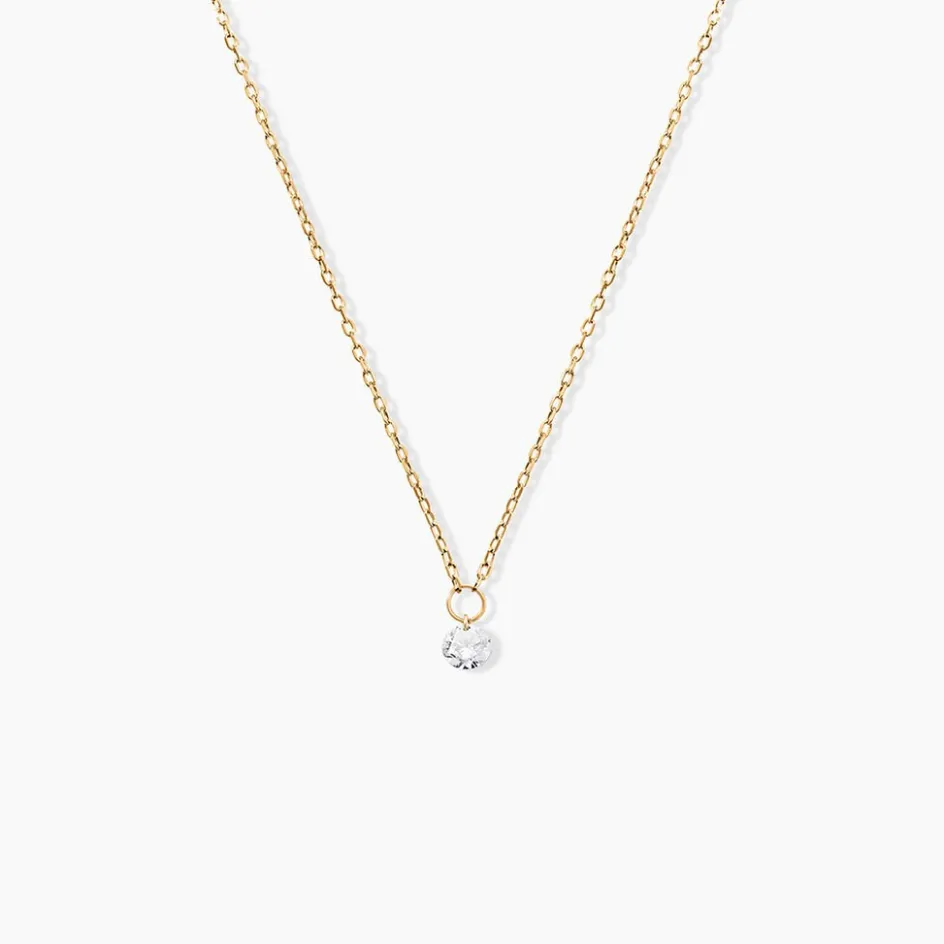 Best Histoire d'Or Collier Mable Or Jaune Diamant Synthétique