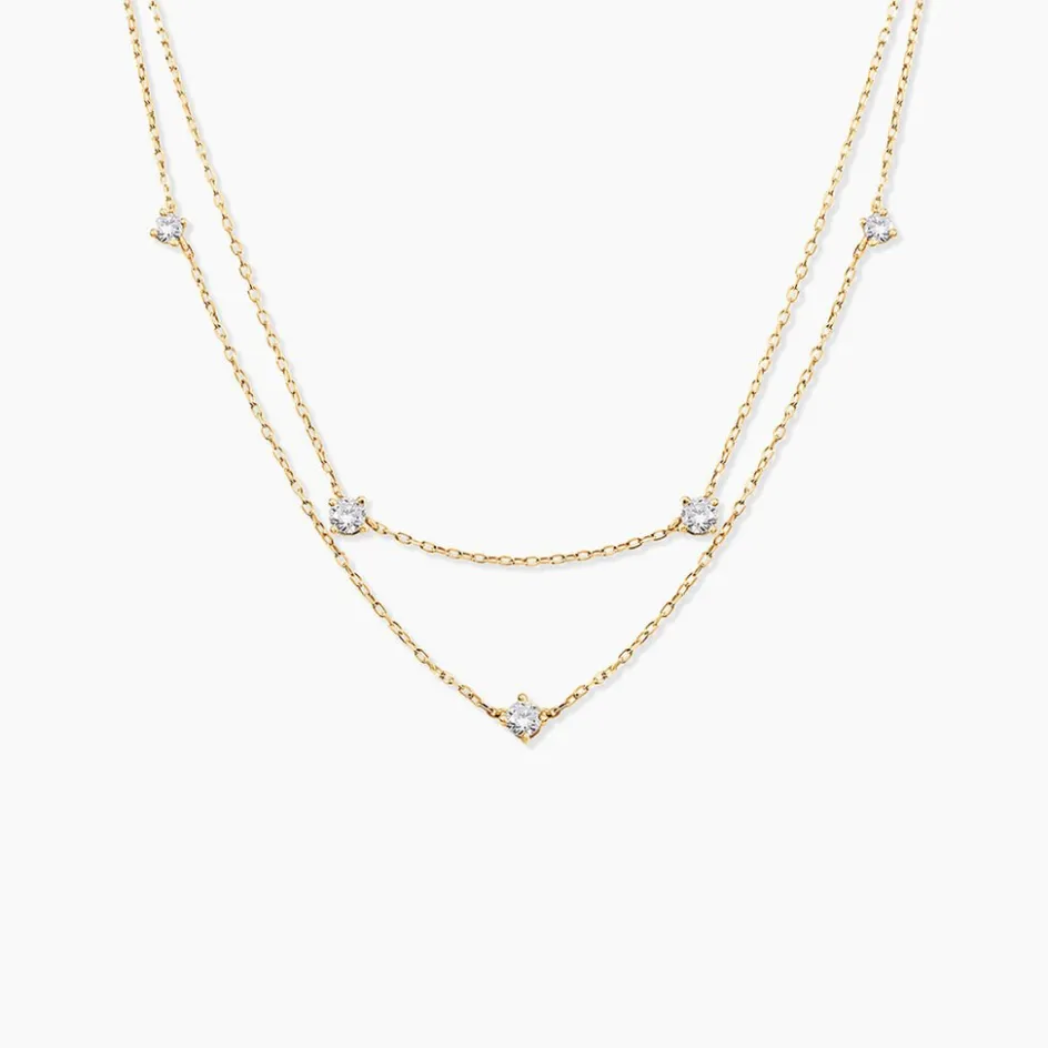 Outlet Histoire d'Or Collier Madhav Or Jaune Diamant Synthétique