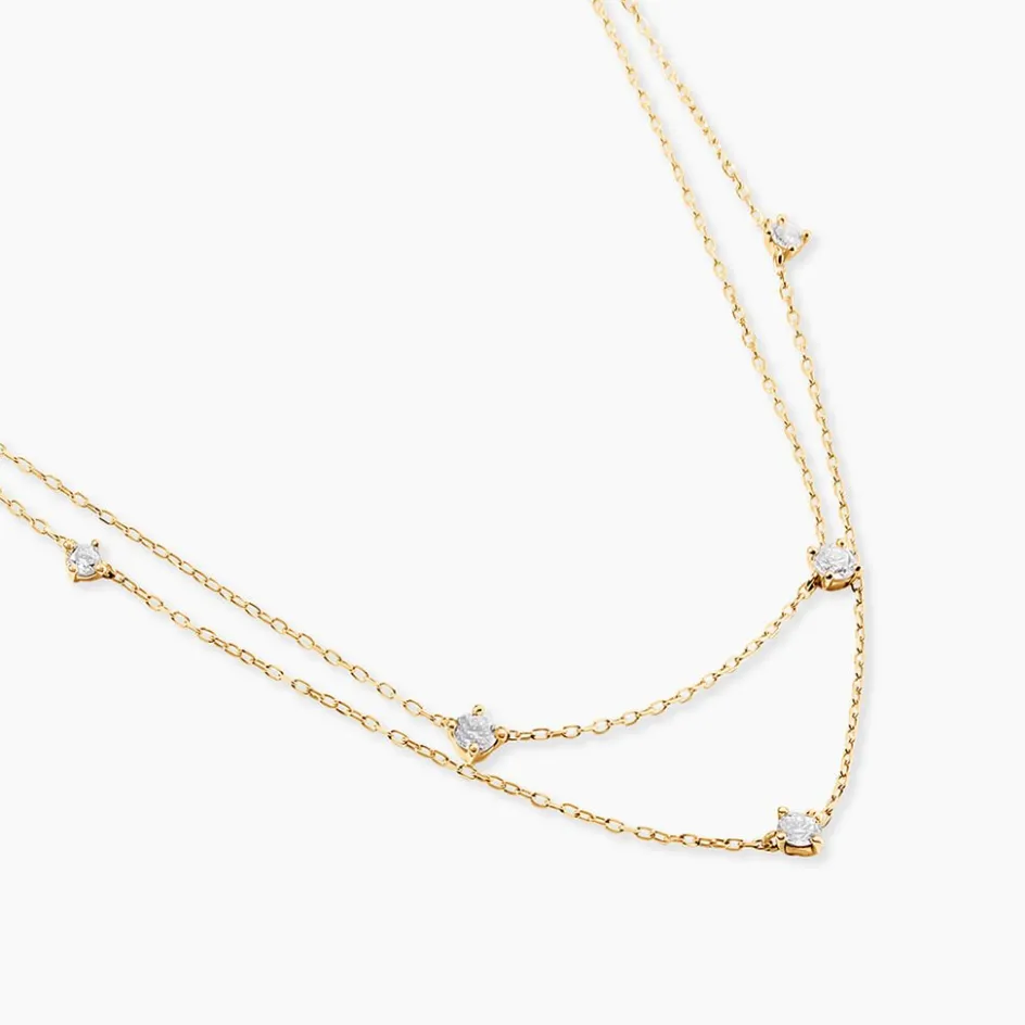 Outlet Histoire d'Or Collier Madhav Or Jaune Diamant Synthétique