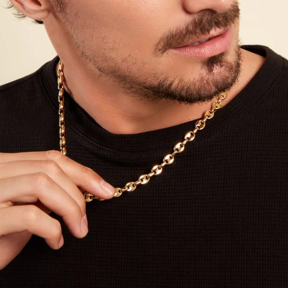 Sale Histoire d'Or Collier Maille Cadia acier doré