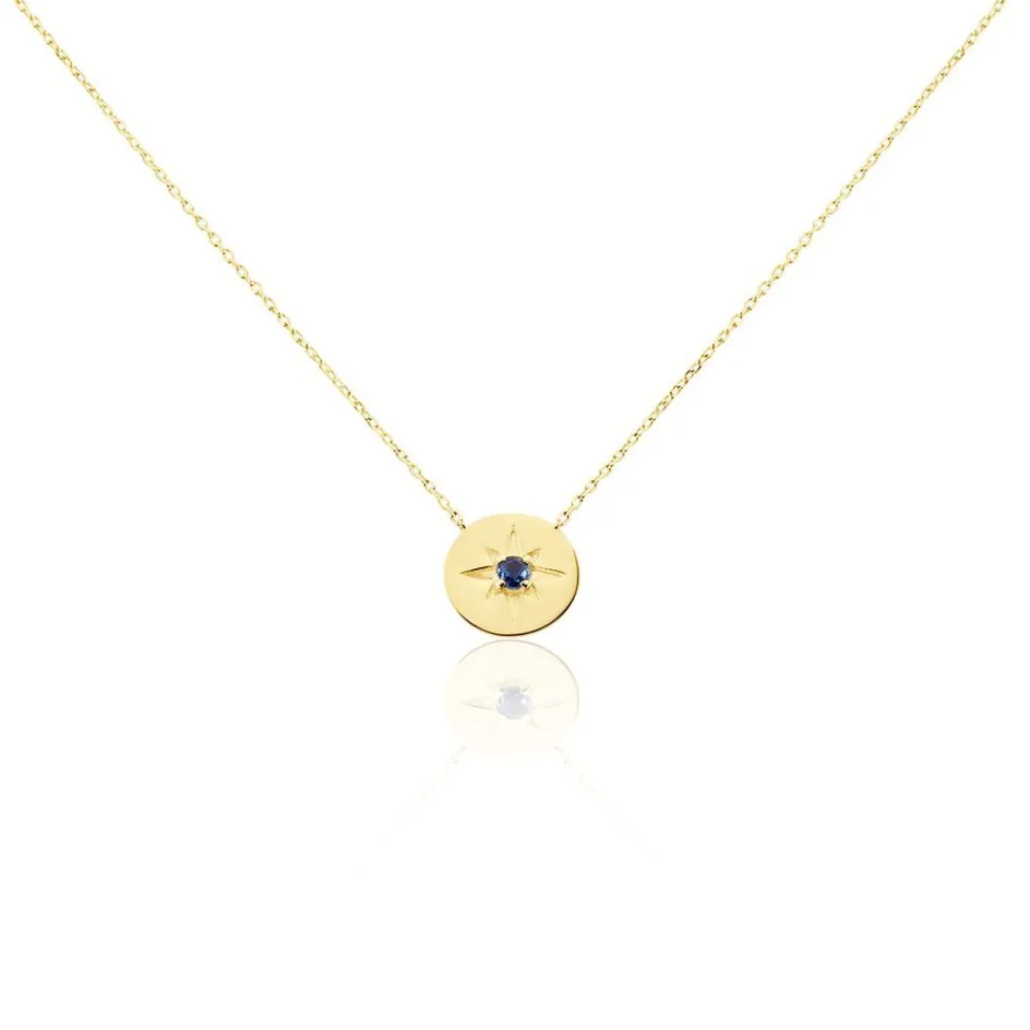 Outlet Histoire d'Or Collier Melchior or jaune saphir