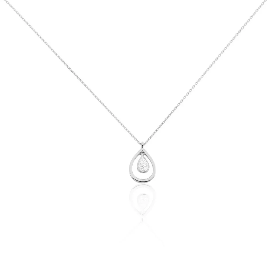 Outlet Histoire d'Or Collier Momaza Or Blanc Diamant