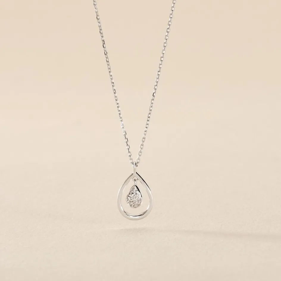 Outlet Histoire d'Or Collier Momaza Or Blanc Diamant