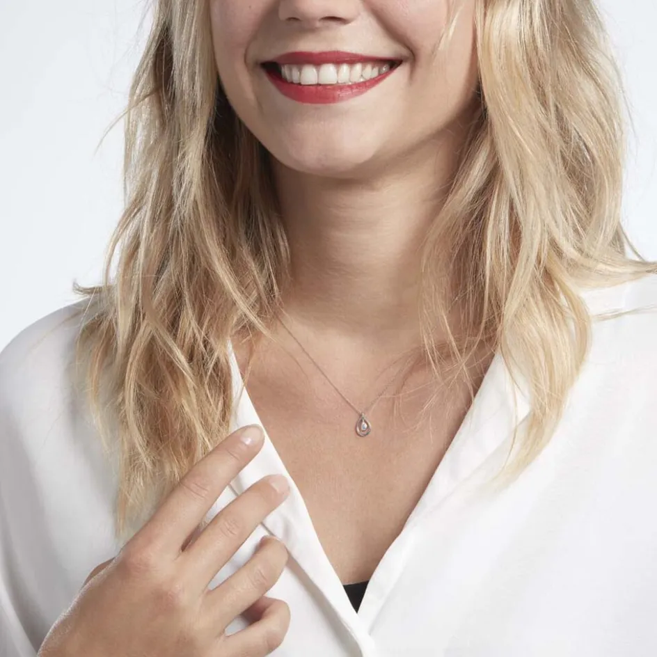 Outlet Histoire d'Or Collier Momaza Or Blanc Diamant