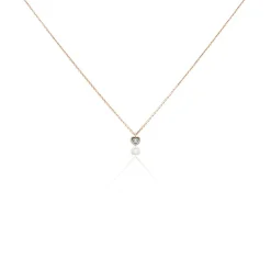 Discount Histoire d'Or Collier Mon 1er Diamant or rose diamant