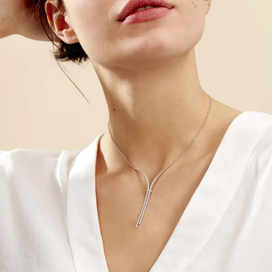 Clearance Histoire d'Or Collier Moscou Or Blanc Diamant
