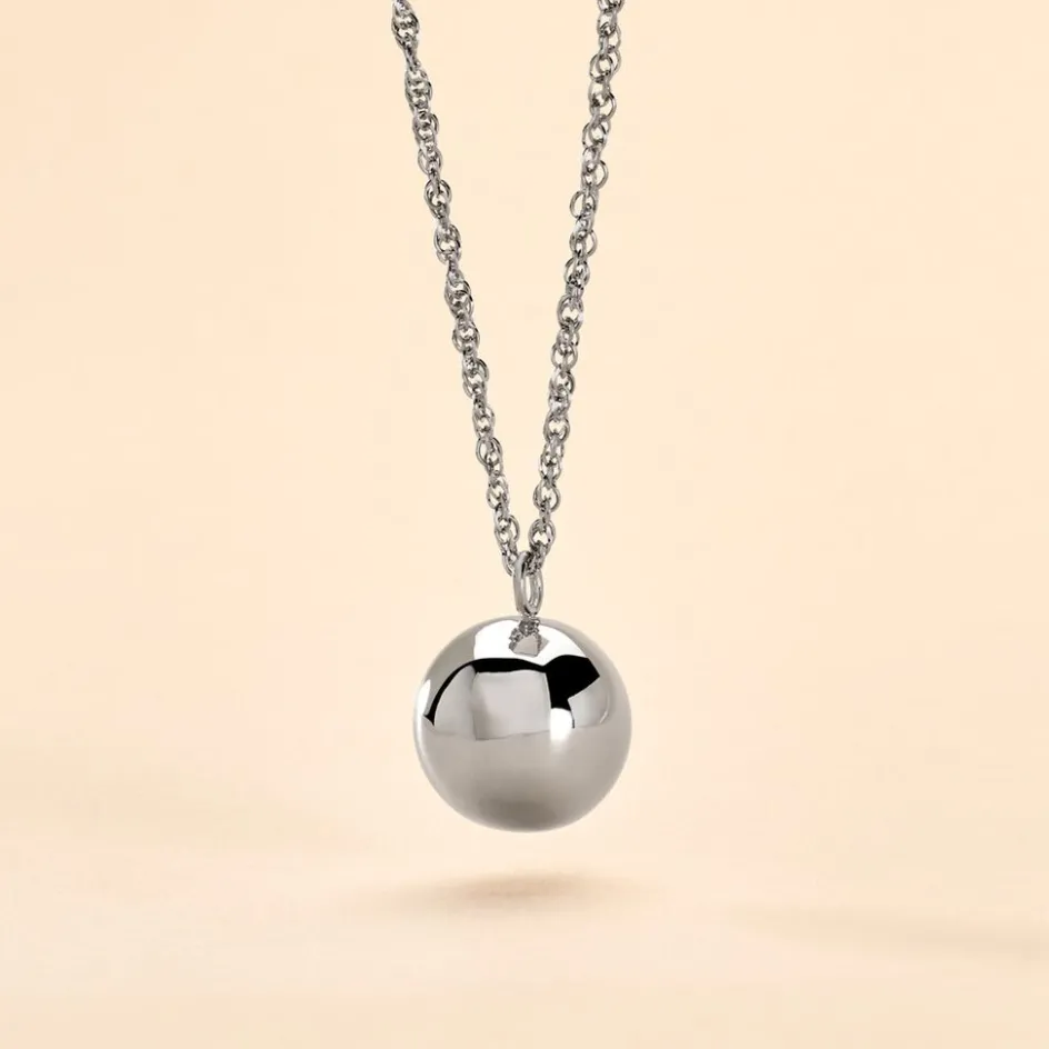 Outlet Histoire d'Or Collier My Bola acier blanc