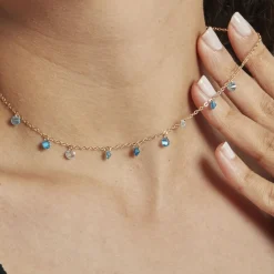 Histoire d'Or Collier Myosothis Plaqué Or Pierres* Colliers|Colliers