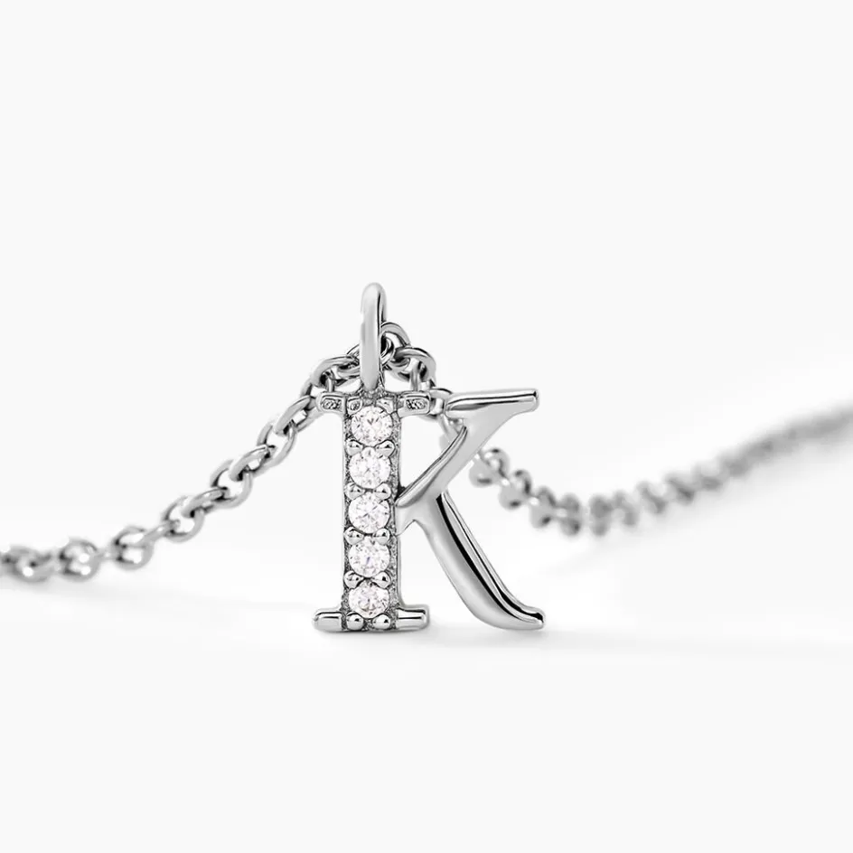 Clearance Histoire d'Or Collier Neruda Argent Blanc Oxyde De Zirconium