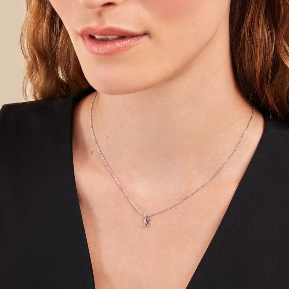 Clearance Histoire d'Or Collier Neruda Argent Blanc Oxyde De Zirconium