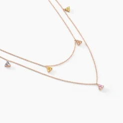 Histoire d'Or Collier Nimbe Argent Rose Oxyde De Zirconium* Colliers|Colliers