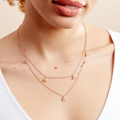 Histoire d'Or Collier Nimbe Argent Rose Oxyde De Zirconium* Colliers|Colliers