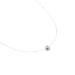 Outlet Histoire d'Or Collier Nylon Argent Blanc Oxyde