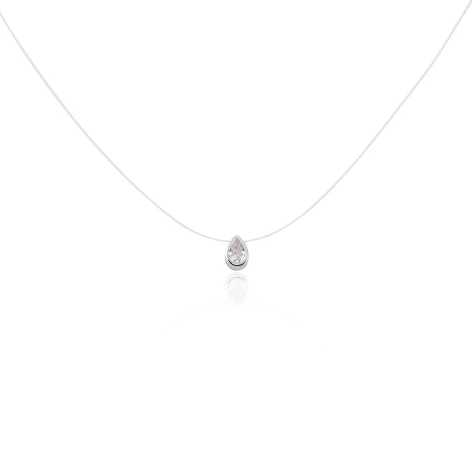 Best Histoire d'Or Collier Nylon Argent Blanc Oxyde