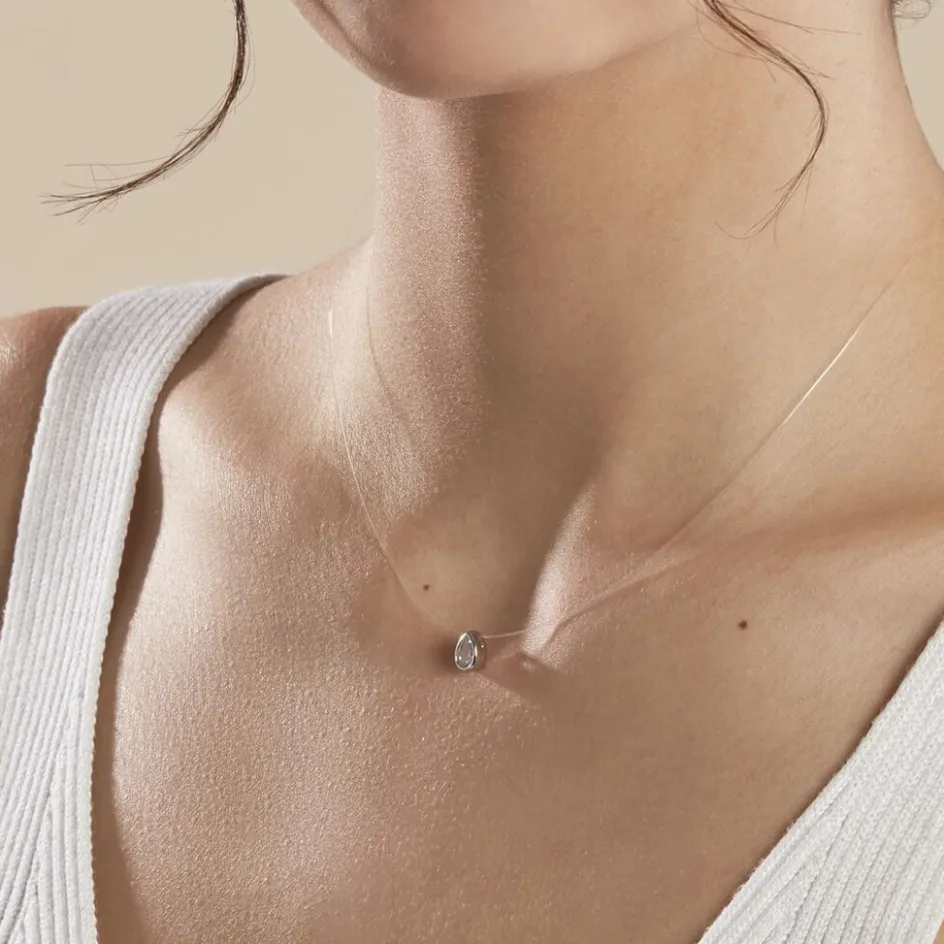 Best Histoire d'Or Collier Nylon Argent Blanc Oxyde