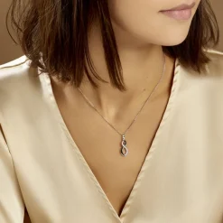 Outlet Histoire d'Or Collier Odile Argent Blanc Oxyde De Zirconium