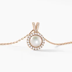 Online Histoire d'Or Collier Olivia Argent Rose Perle De Culture Et Oxyde De Zirconium