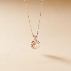 Online Histoire d'Or Collier Olivia Argent Rose Perle De Culture Et Oxyde De Zirconium