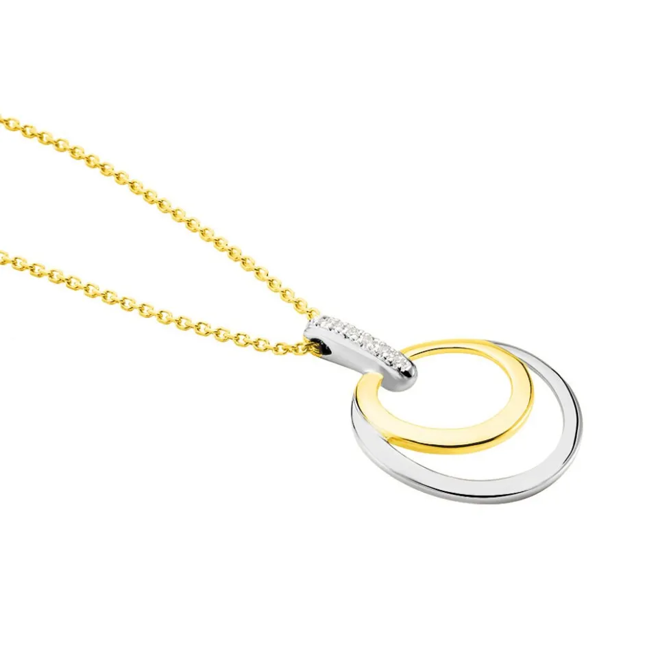 Clearance Histoire d'Or Collier Or Bicolore Blanc Et Jaune Eloisia Diamants