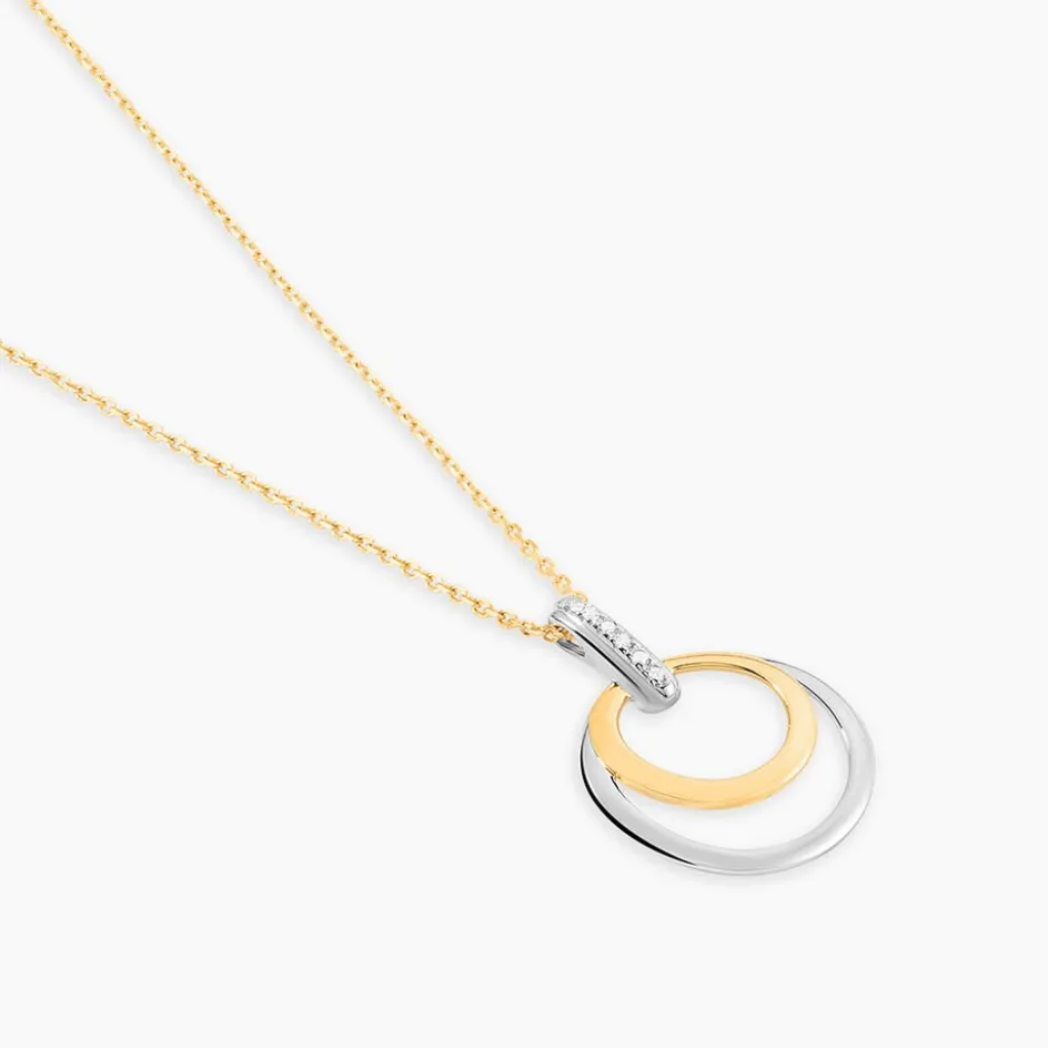Clearance Histoire d'Or Collier Or Bicolore Blanc Et Jaune Eloisia Diamants