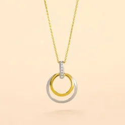 Clearance Histoire d'Or Collier Or Bicolore Blanc Et Jaune Eloisia Diamants