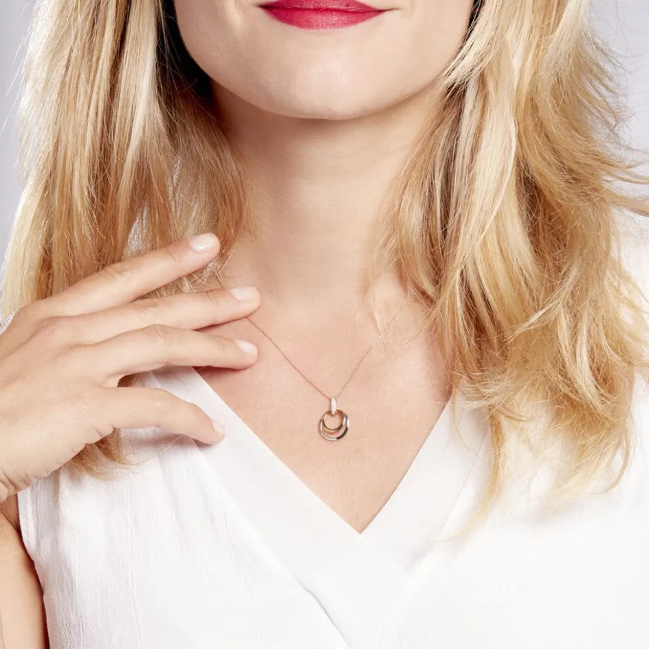 Clearance Histoire d'Or Collier Or Bicolore Blanc Et Jaune Eloisia Diamants