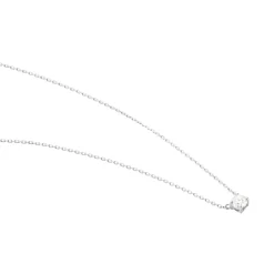 Histoire d'Or Collier Or Blanc Aphrodite Diamant Synthétique or blanc diamant synthétique