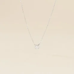 Histoire d'Or Collier Or Blanc Aphrodite Diamant Synthétique or blanc diamant synthétique