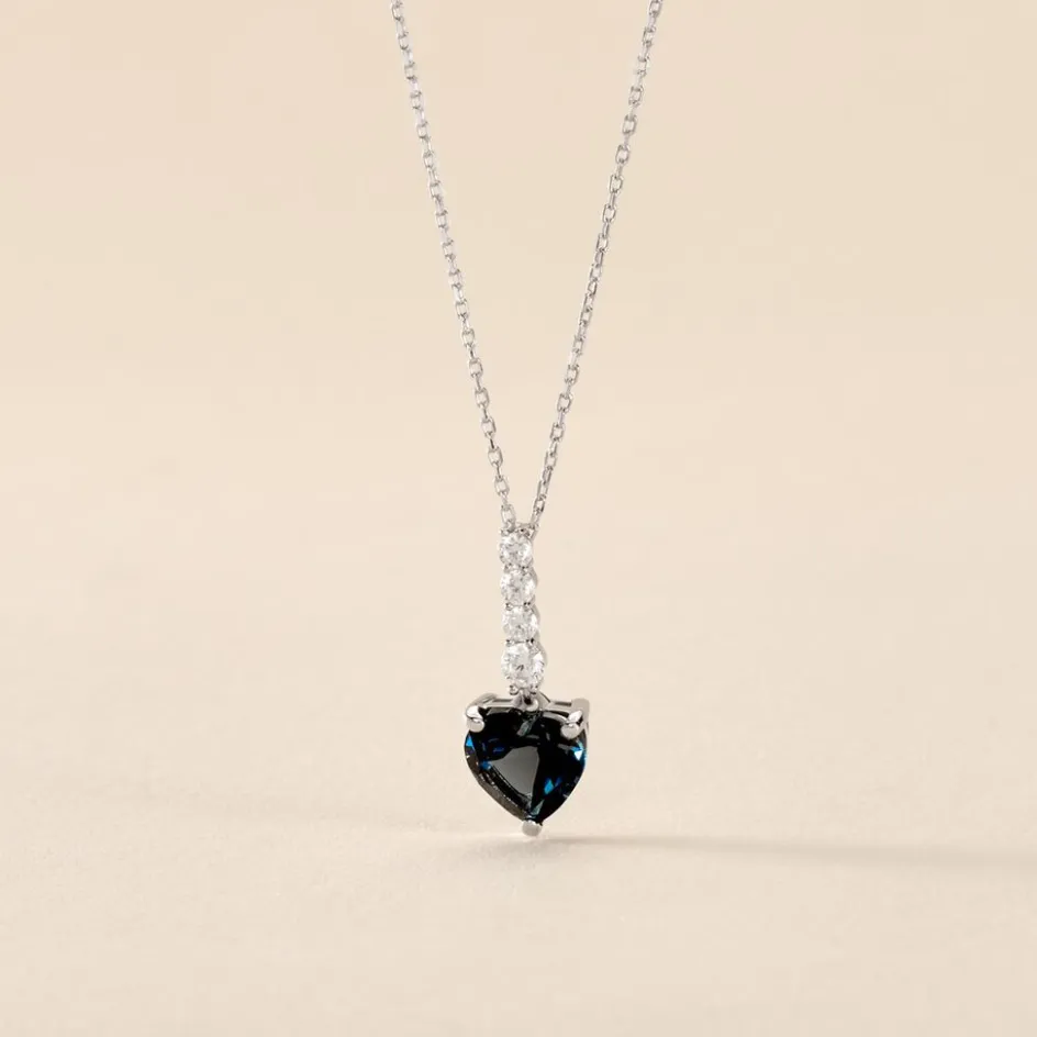 Histoire d'Or Collier Or Blanc Fany Topaze Oxydes De Zirconium* Colliers|Colliers