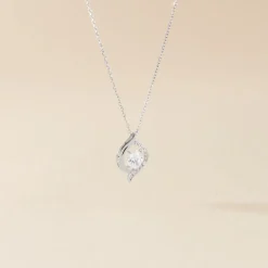 Discount Histoire d'Or Collier Or Blanc Lydia Oxydes De Zirconium or blanc oxyde