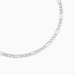 Online Histoire d'Or Collier Maille Alternée 1/3 or blanc