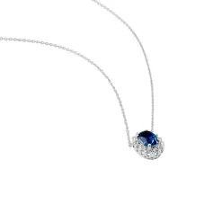 Best Histoire d'Or Collier Or Blanc Quintilla Topaze London Blue Et Oxydes