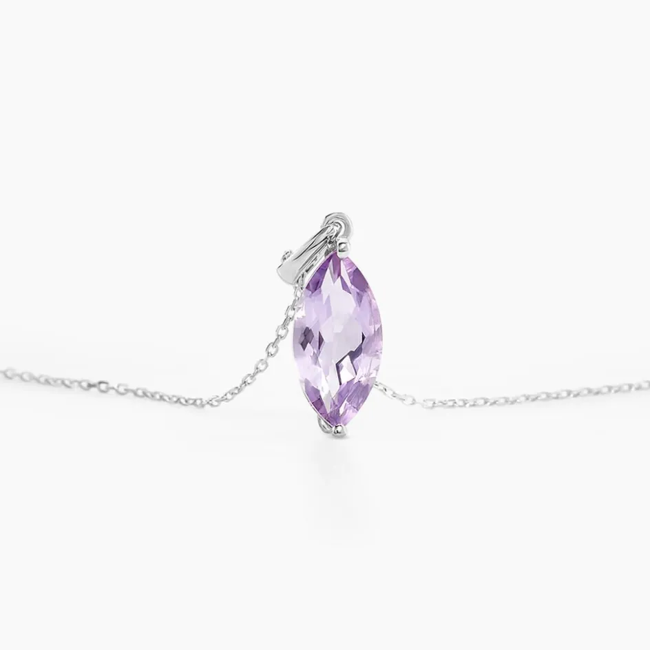 Outlet Histoire d'Or Collier Or Blanc Raquel Améthyste or blanc amethyste violette