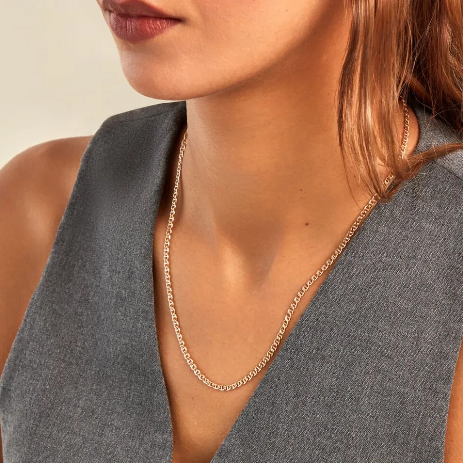 Outlet Histoire d'Or Collier Or Jaune Capucin Maille Marine