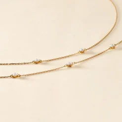 Clearance Histoire d'Or Collier Or Jaune Eclat D'etoile Oxyde De Zirconium