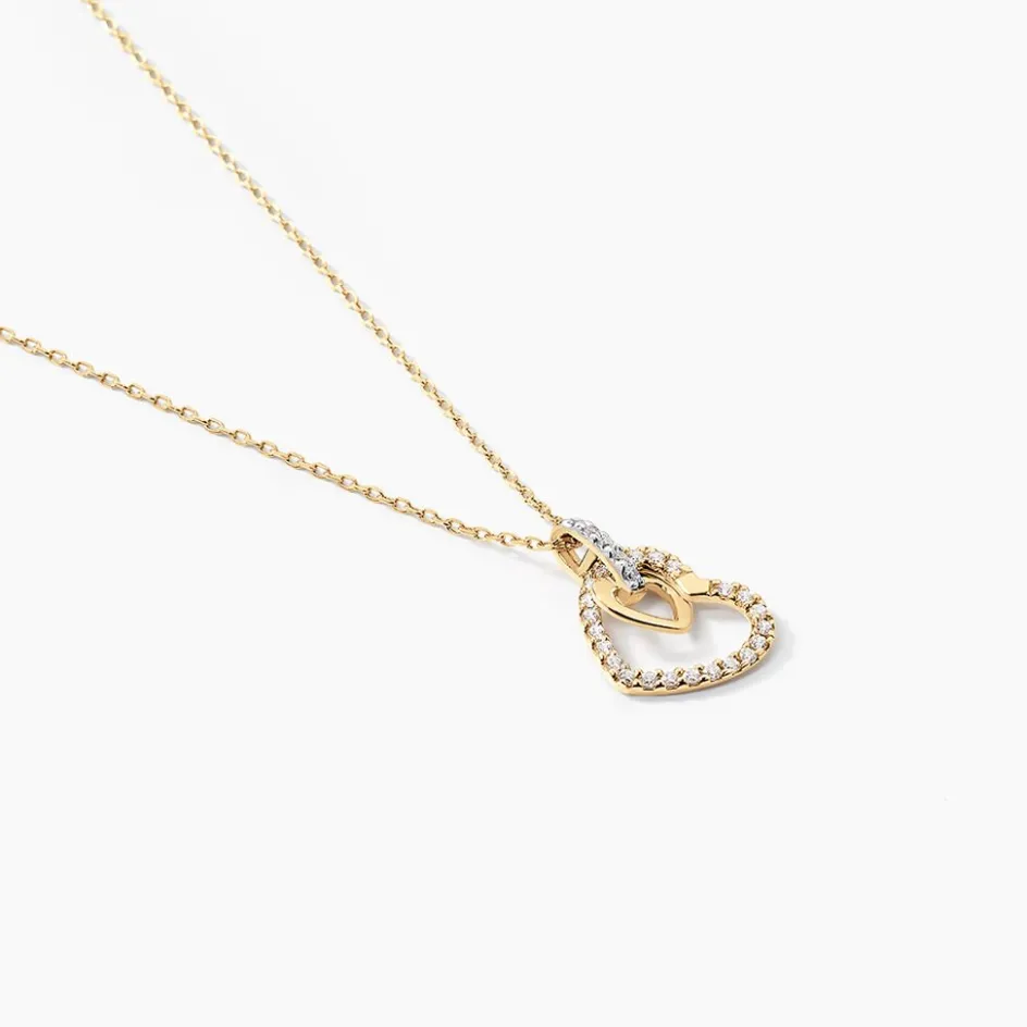 Clearance Histoire d'Or Collier Or Jaune Love Is In The Air Oxydes De Zirconium