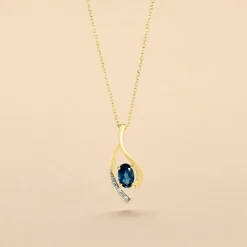 Histoire d'Or Collier Or Jaune Sagesse Topaze Oxydes De Zirconium* Colliers|Colliers