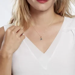 Histoire d'Or Collier Or Jaune Sagesse Topaze Oxydes De Zirconium* Colliers|Colliers