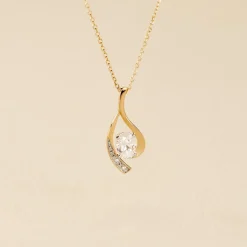 Outlet Histoire d'Or Collier Or Jaune Sagesse Oxydes De Zirconium or jaune oxyde