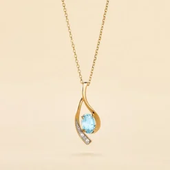 Histoire d'Or Collier Or Jaune Sagesse Topaze Oxydes De Zirconium* Colliers|Colliers