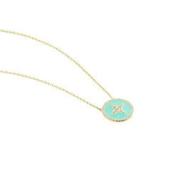 Outlet Histoire d'Or Collier Or Jaune Sweet Rosace Oxyde De Zirconium