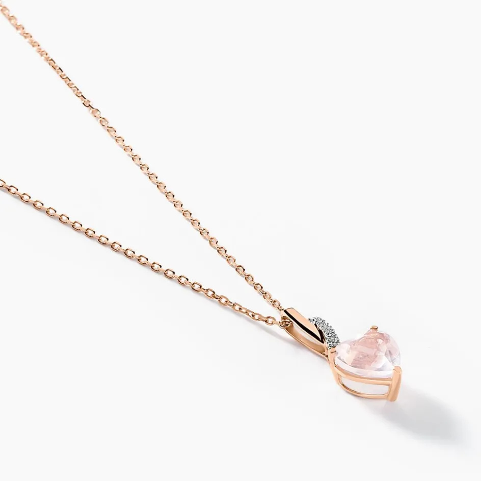 Best Histoire d'Or Collier Or Rose Clothilde Quartz or rose quartz rose