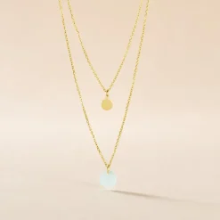 Discount Histoire d'Or Collier Pampilles Colorées Or Jaune Amazonite or jaune amazonite vert