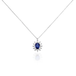 Best Histoire d'Or Collier Perez Argent Blanc Oxyde De Zirconium argent blanc oxyde bleu