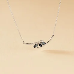 Hot Histoire d'Or Collier Petale Et Diamant or blanc saphir