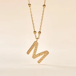 Outlet Histoire d'Or Collier Plaqué Or Jaune Lettra