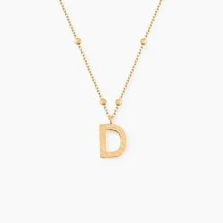 Online Histoire d'Or Collier Plaqué Or Jaune Lettra