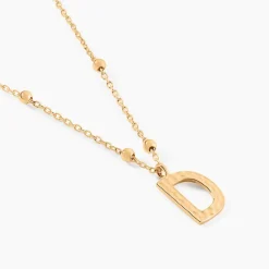 Online Histoire d'Or Collier Plaqué Or Jaune Lettra