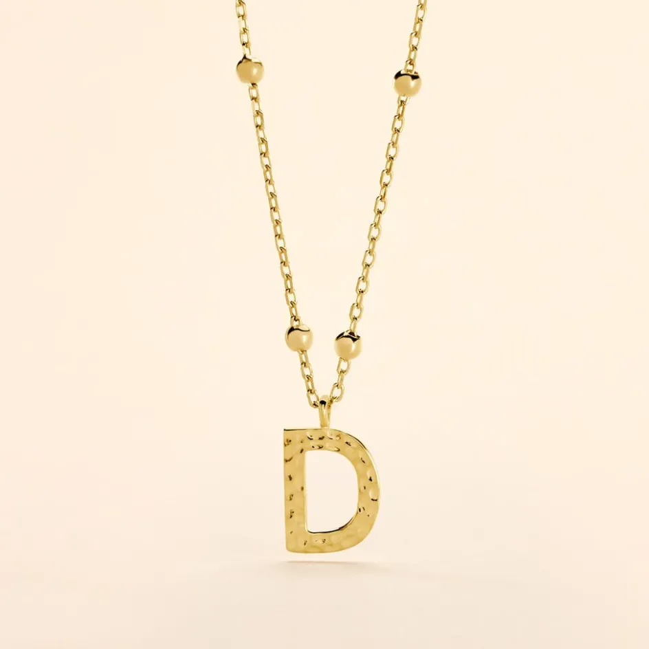 Online Histoire d'Or Collier Plaqué Or Jaune Lettra