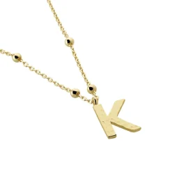 Clearance Histoire d'Or Collier Plaqué Or Jaune Lettra